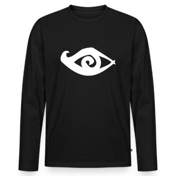 Auge | Symbol | Allsehendes Auge | Ägyptisch - Männer Premium Bio Langarmshirt - Schwarz - Vorne - Nico (187cm)