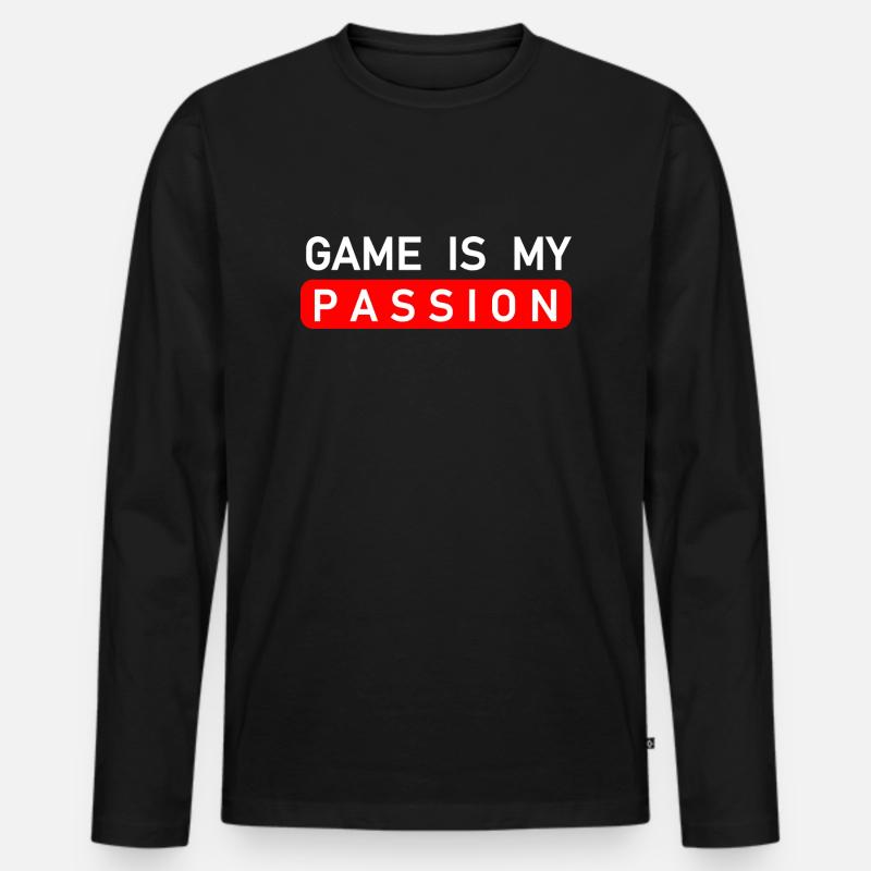 Game Gaming PC - Männer Premium Bio Langarmshirt - Schwarz