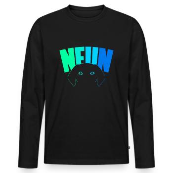 9th birthday boys 9 years old pooch dog - Men's Premium Organic Long Sleeve Shirt - black - Front - Nico (187cm)