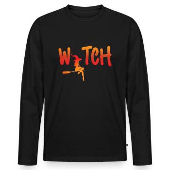 Witch - Men's Premium Organic Long Sleeve Shirt - black - Front - Nico (187cm)