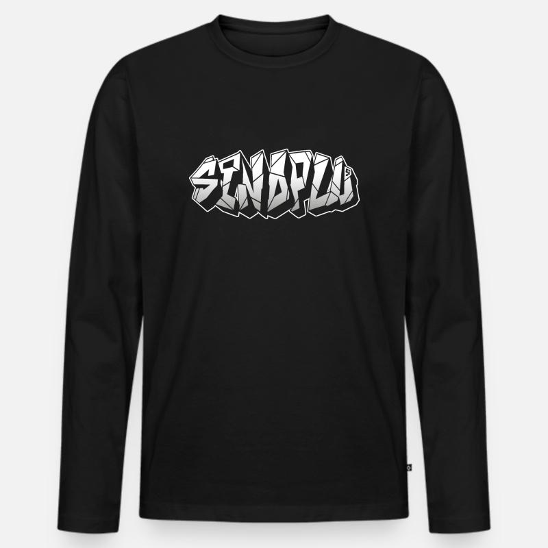 Sinoplu - Männer Premium Bio Langarmshirt - Schwarz