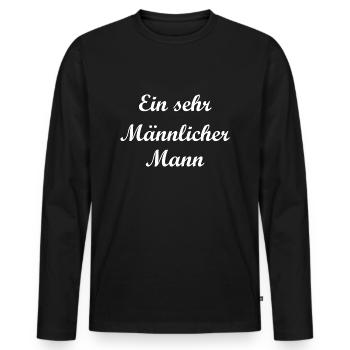 Mannheim Monnem Mannheimat - T-shirt manches longues Premium bio Homme - noir - Devant - Nico (187cm)