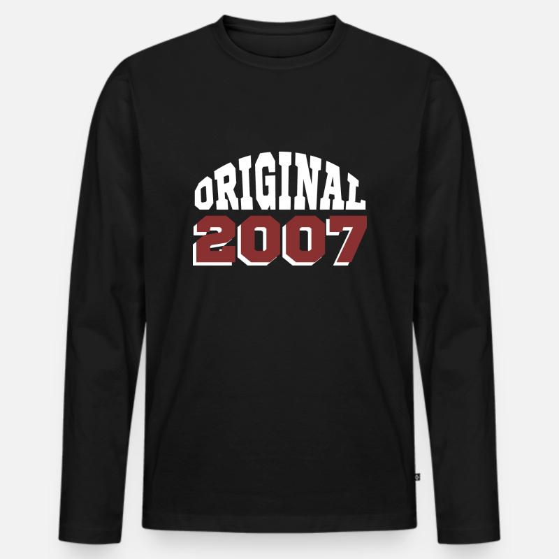 Original 2007 - Männer Premium Bio Langarmshirt - Schwarz