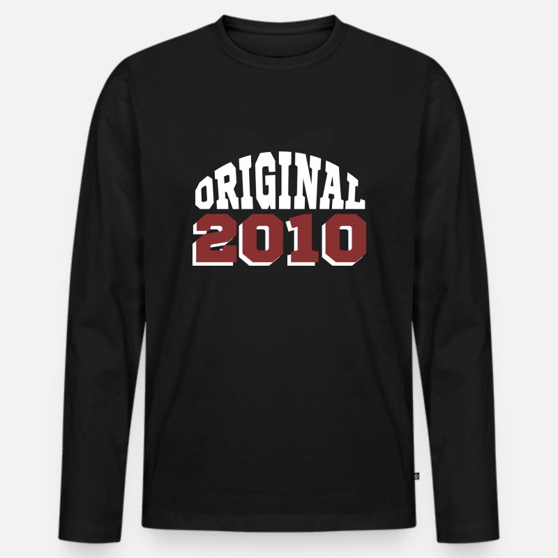 Ursprünglich: 2010 - Männer Premium Bio Langarmshirt - Schwarz
