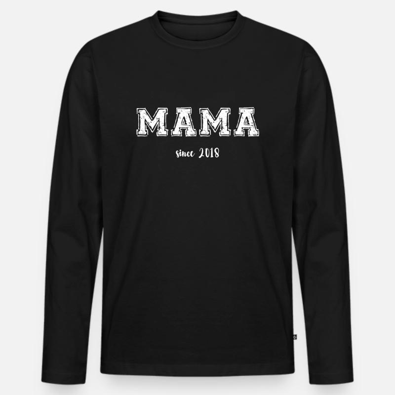 Mama 2018 - Männer Premium Bio Langarmshirt - Schwarz