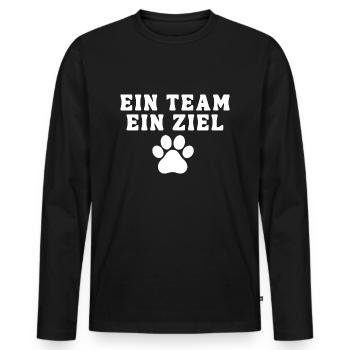 One Team, One Goal, Dog Sports, Dog Lover, Dog - Men's Premium Organic Long Sleeve Shirt - black - Front - Nico (187cm)