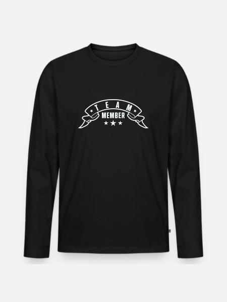 Team Member - Men's Premium Organic Long Sleeve Shirt - black
