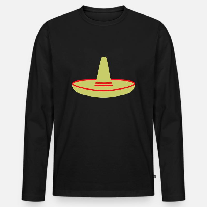 sombrero - Männer Premium Bio Langarmshirt - Schwarz