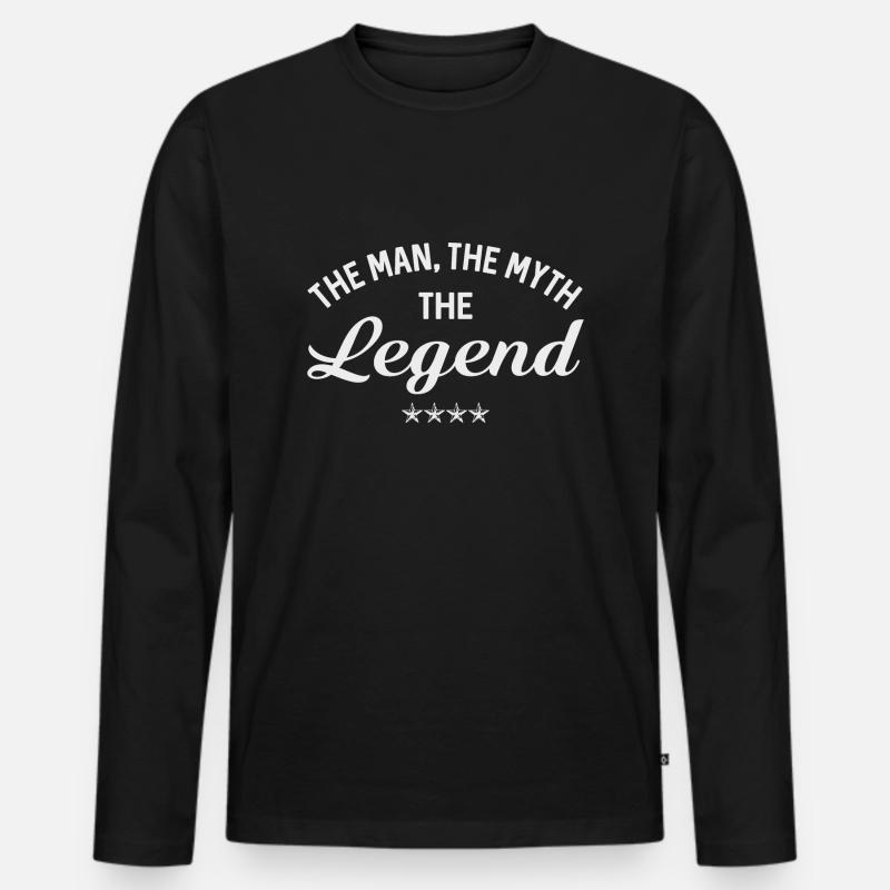 Man Myth Legend - Männer Premium Bio Langarmshirt - Schwarz