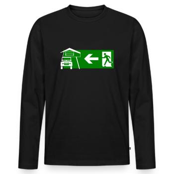 Dachzelt Exit - Männer Premium Bio Langarmshirt - Schwarz - Vorne - Nico (187cm)