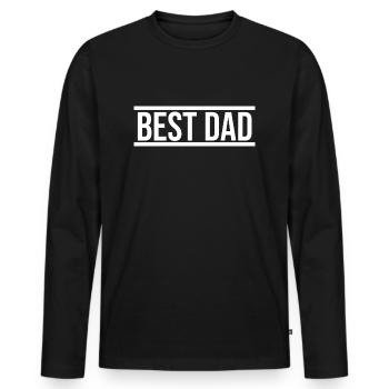 Best Dad - Men's Premium Organic Long Sleeve Shirt - black - Front - Nico (187cm)