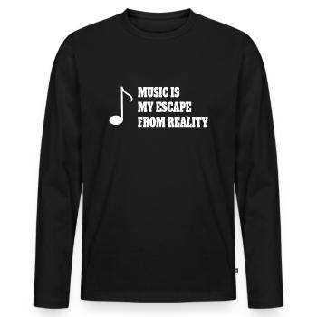 Music Teacher Saying Making Music Music Musicians - Men's Premium Organic Long Sleeve Shirt - black - Front - Nico (187cm)