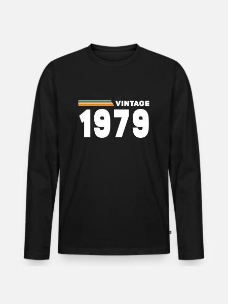 Millésime 1979 - T-shirt manches longues Premium bio Homme - noir