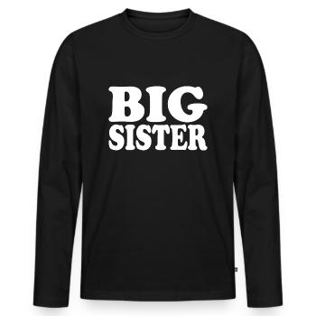 Big Sister Big Sister - Men's Premium Organic Long Sleeve Shirt - black - Front - Nico (187cm)