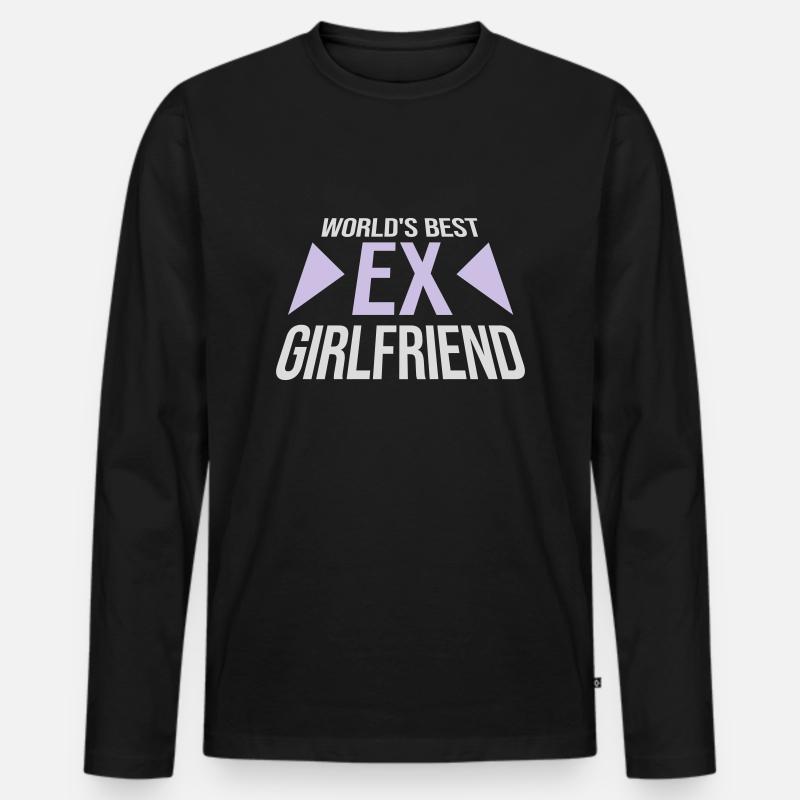 worlds best ex girlfriend - Männer Premium Bio Langarmshirt - Schwarz