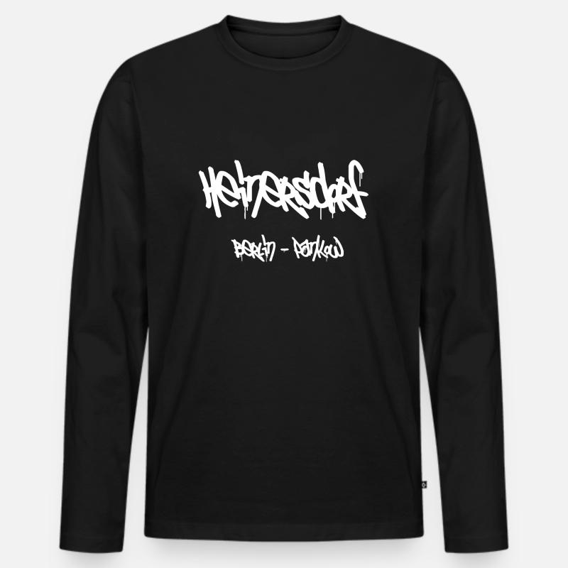 Heinersdorf - Pankow - Berlin Graffiti - Männer Premium Bio Langarmshirt - Schwarz