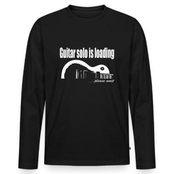 Guitar solo is loading - Männer Premium Bio Langarmshirt - Schwarz - Vorne - Nico (187cm)