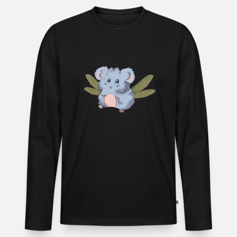 Evorie - Männer Premium Bio Langarmshirt - Schwarz