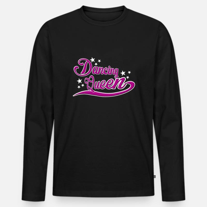 Dancing Queen - Männer Premium Bio Langarmshirt - Schwarz