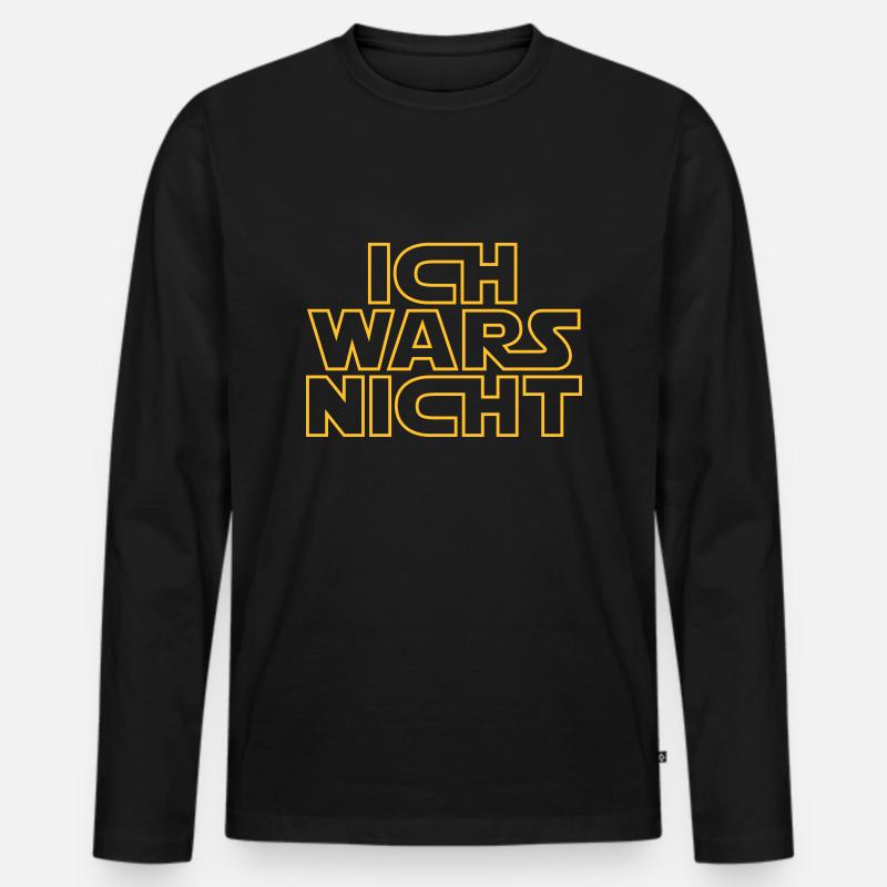 Ich war's nicht - Männer Premium Bio Langarmshirt - Schwarz