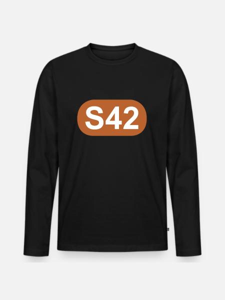 S-Bahn Berlin S42 - Men's Premium Organic Long Sleeve Shirt - black