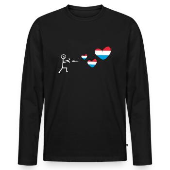 pays-bas hollande amour hollandais oranje néerlandais - T-shirt manches longues Premium bio Homme - noir - Devant - Nico (187cm)