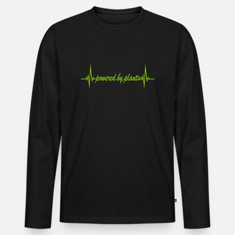 Powered by plants - Männer Premium Bio Langarmshirt - Schwarz