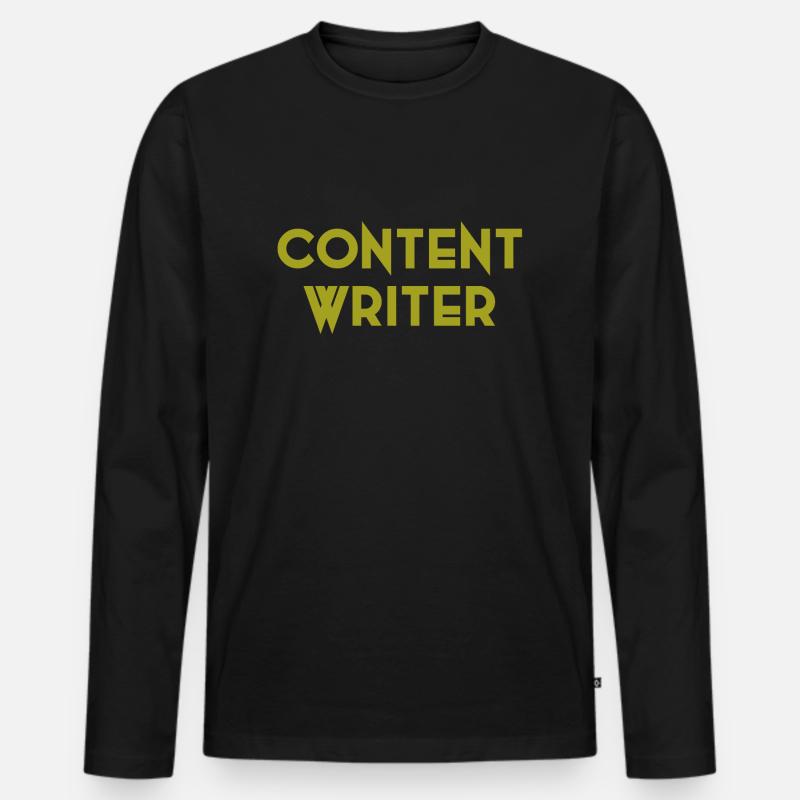 Content-Writer - Männer Premium Bio Langarmshirt - Schwarz