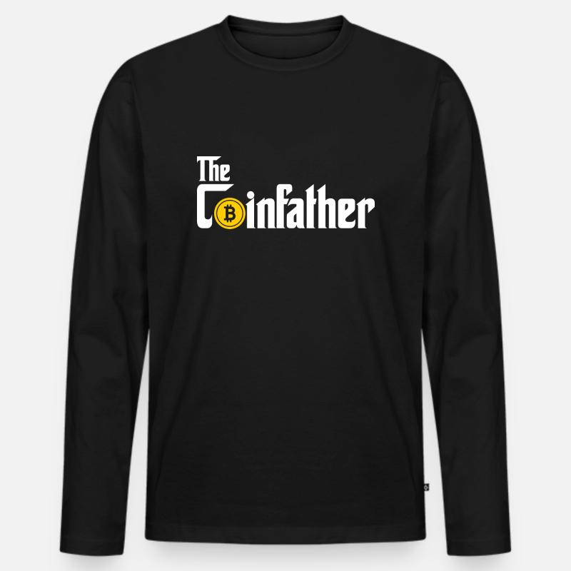 Crypto - Männer Premium Bio Langarmshirt - Schwarz