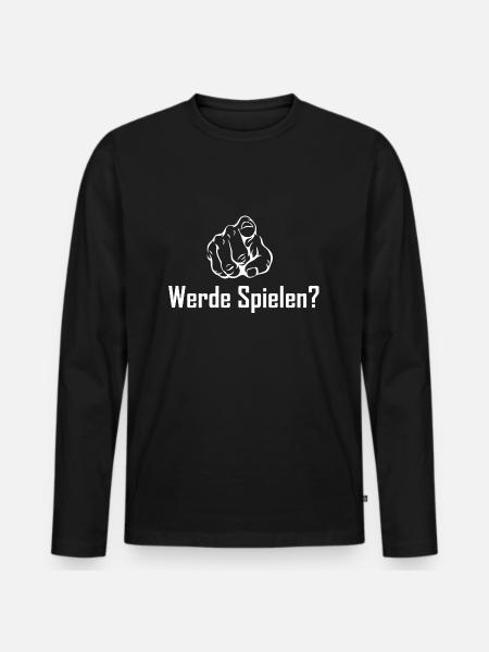 Game Gaming PC - Männer Premium Bio Langarmshirt - Schwarz