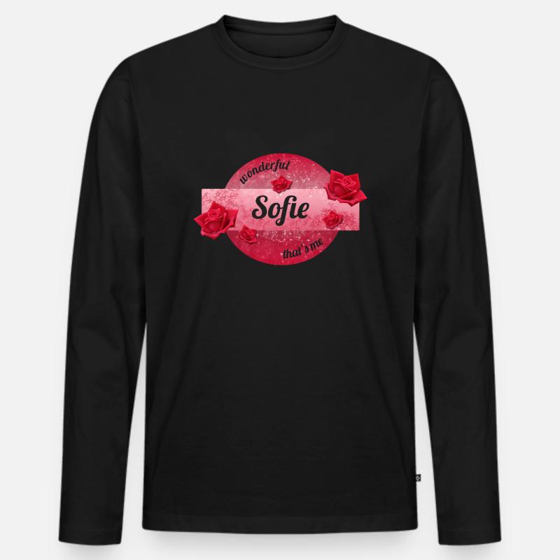 Sofie - Männer Premium Bio Langarmshirt - Schwarz