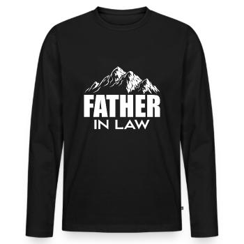Father-in-law - Men's Premium Organic Long Sleeve Shirt - black - Front - Nico (187cm)