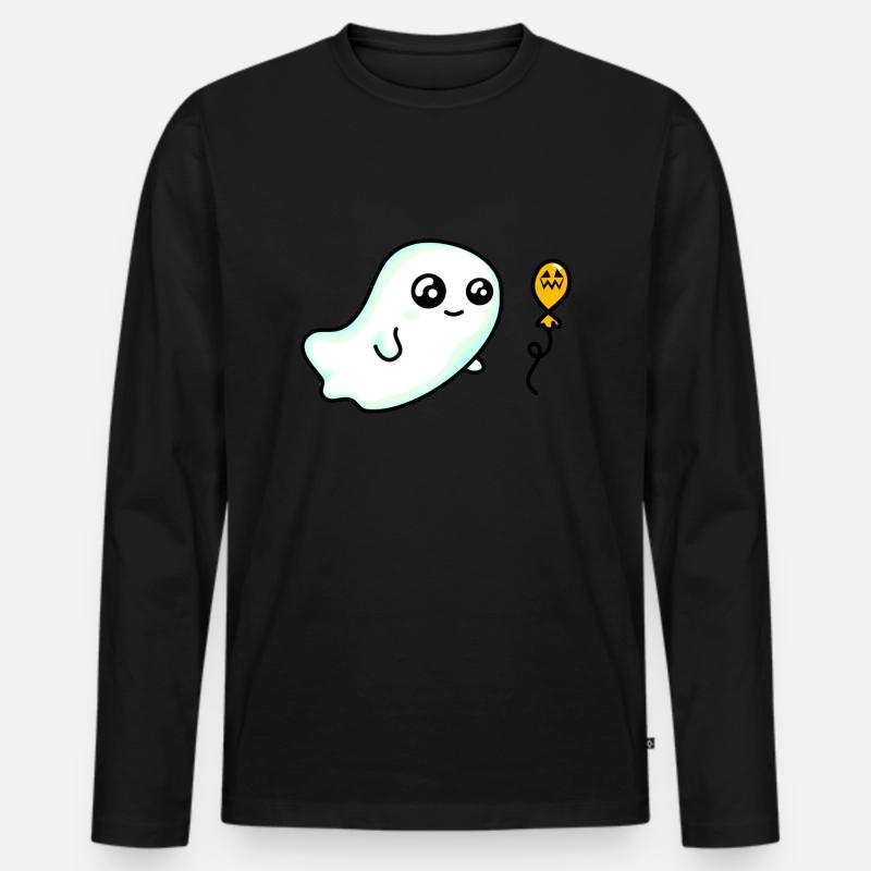 FANTOM KAWAII - Männer Premium Bio Langarmshirt - Schwarz