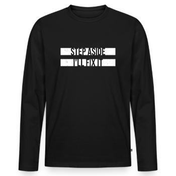 Écartez-vous, je vais le réparer pour réparer la réparation - T-shirt manches longues Premium bio Homme - noir - Devant - Nico (187cm)