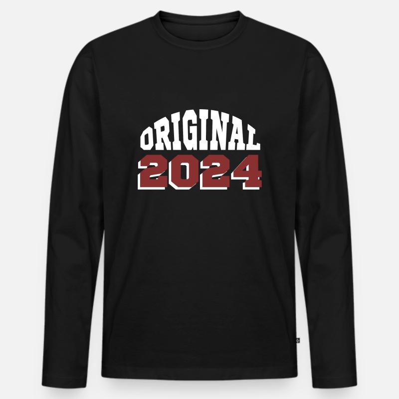 Ursprünglich: 2024 - Männer Premium Bio Langarmshirt - Schwarz