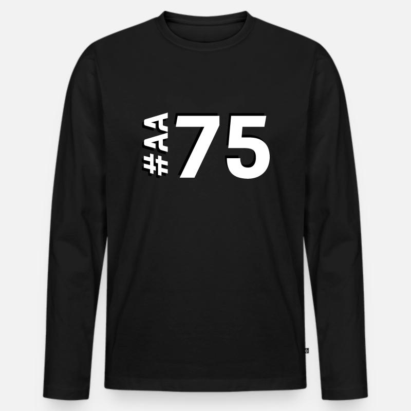 Nr. AA75 - Männer Premium Bio Langarmshirt - Schwarz
