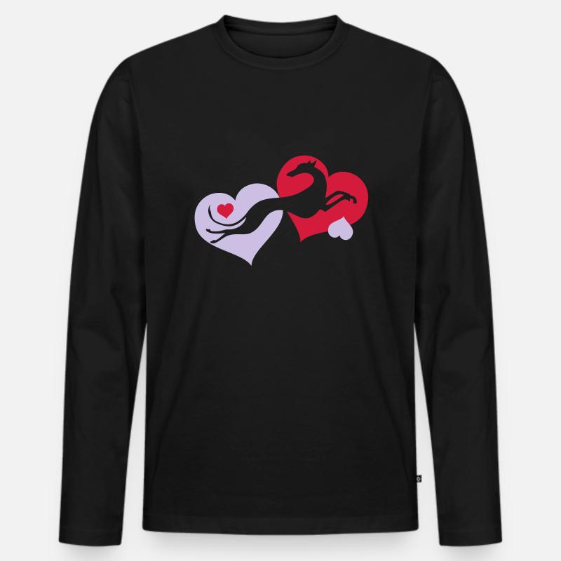 levrier_valentin2 - Männer Premium Bio Langarmshirt - Schwarz