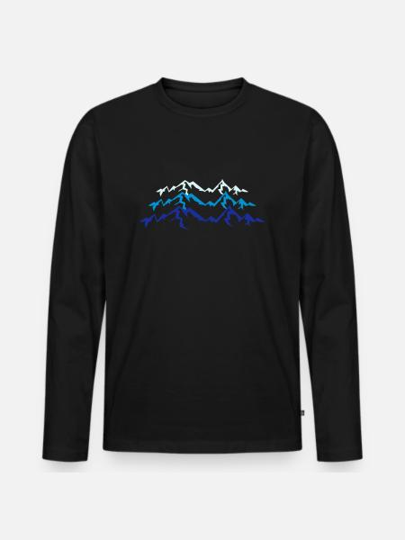 High beautiful mountains - Men's Premium Organic Long Sleeve Shirt - black