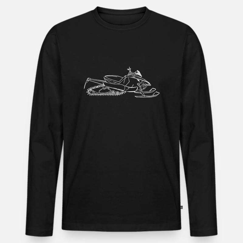 Schneemobil - Männer Premium Bio Langarmshirt - Schwarz