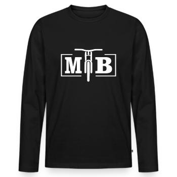 MTB - T-shirt manches longues Premium bio Homme - noir - Devant - Nico (187cm)