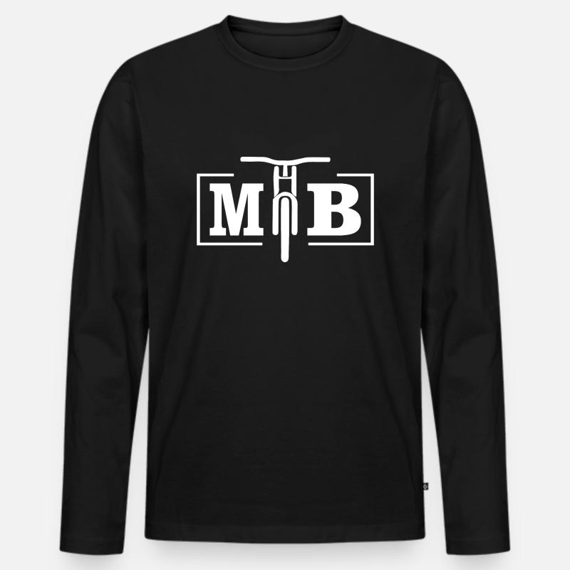 MTB - Männer Premium Bio Langarmshirt - Schwarz