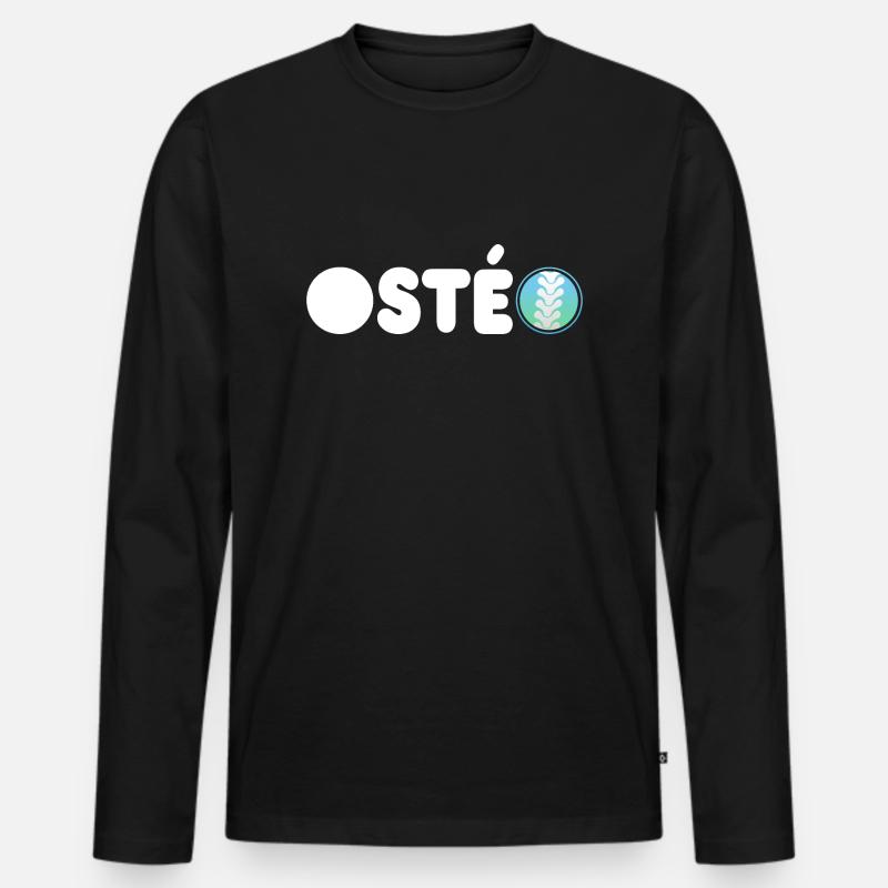 Osteo oder Osteopath - besonderes Osteogeschenk - Männer Premium Bio Langarmshirt - Schwarz