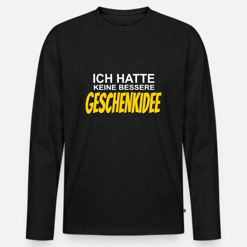 Beste Geschenkidee - Männer Premium Bio Langarmshirt - Schwarz