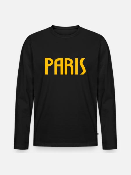 Paris - T-shirt manches longues Premium bio Homme - noir