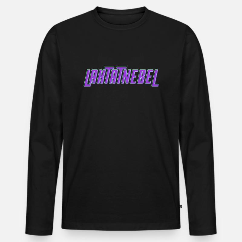 Laktatnebel - Männer Premium Bio Langarmshirt - Schwarz