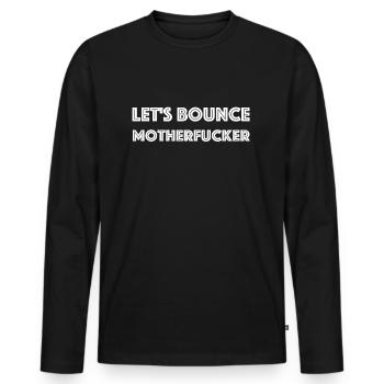 Lets Bounce | Talentshow, Germany, Big N - Men's Premium Organic Long Sleeve Shirt - black - Front - Nico (187cm)