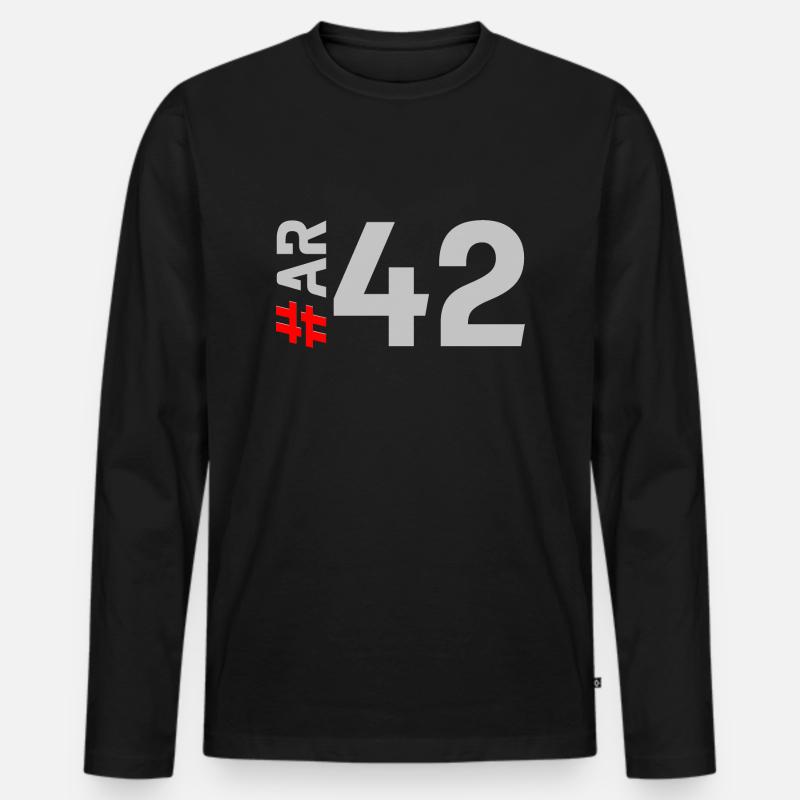 AR42-KARTON - Männer Premium Bio Langarmshirt - Schwarz