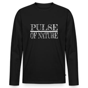 génial vie pulsation coeur son drôle robuste - T-shirt manches longues Premium bio Homme - noir - Devant - Nico (187cm)