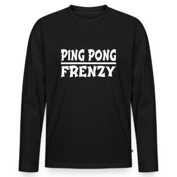 rapid movement table tennis tournaments - Männer Premium Bio Langarmshirt - Schwarz - Vorne - Nico (187cm)