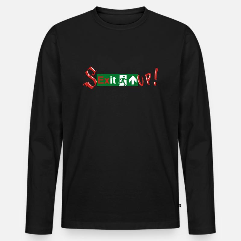 Hot Tshirt - Männer Premium Bio Langarmshirt - Schwarz